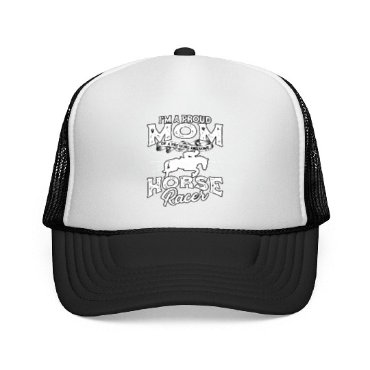 Horse Racing Mom Equestrian Horseback Horse Racer Trucker Caps