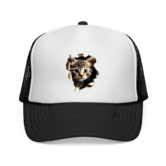 Cat Art Design Cute Cat Mom Meow Paws I Love Cats Trucker Caps