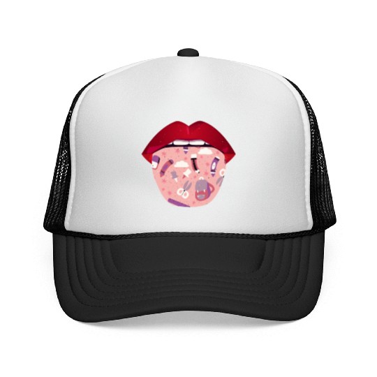 Daycare Teacher Lips Trucker Caps