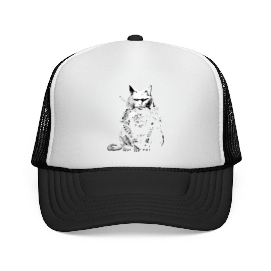 cool samurai cat Trucker Caps