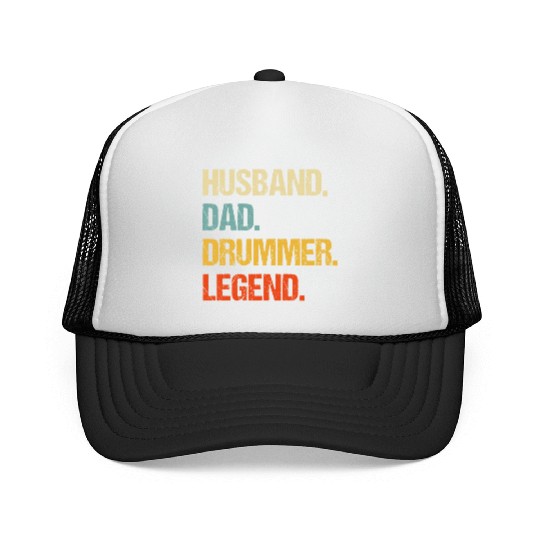Father's Day Husband Dad Drummer Drummer Gift Trucker Caps