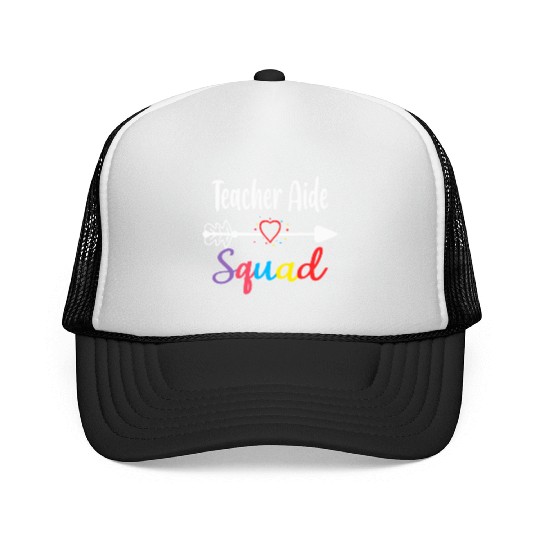 Teacher Aide Squad Funny Back To School Teacher su Trucker Caps