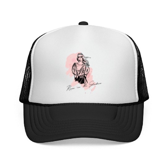 Roses in the Shadow (Pink Shadow Lady) Trucker Caps