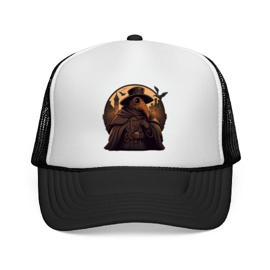 Plague Doctor With Suit and Mask Trucker Caps