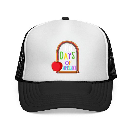 School Trucker Caps, 100 Days Of Homeschool Trucker Caps,