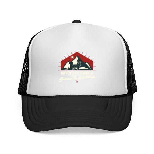 Adventure Awaits, Embrace the Wilderness Trucker Caps