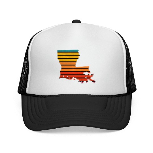 Louisiana sticker retro Trucker Caps
