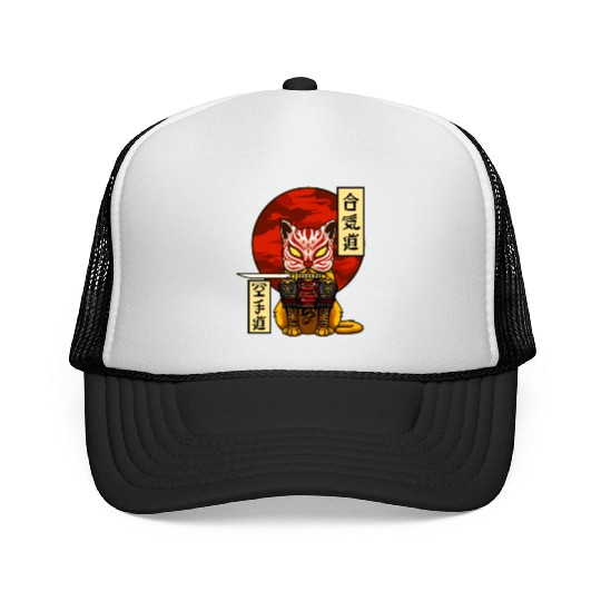 Samurai Cat Trucker Caps