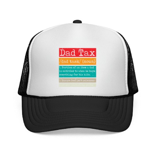 Vintage Dad Tax Definition Men Funny Father's Day Trucker Caps