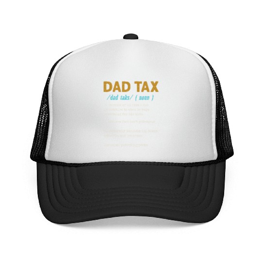 Vintage Dad Tax Definition Men Funny Father's Day Trucker Caps