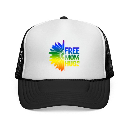 Free Mom Hugs, LGBT Sunflower Trucker Caps