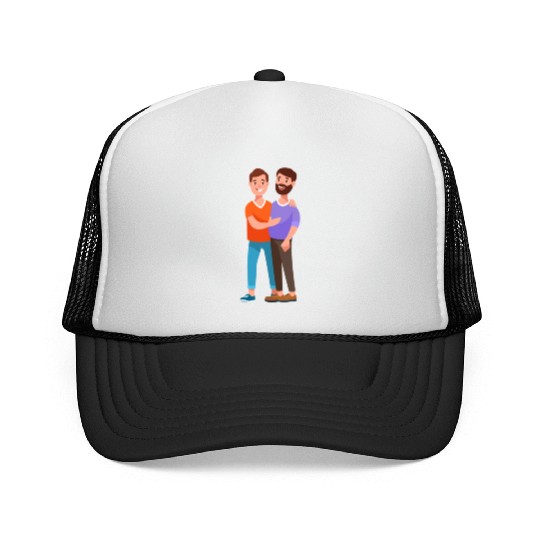 lesbian lgbtq pride valentine day 2023 valentines Trucker Caps