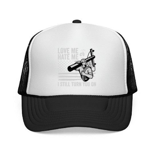 Funny Electrical Lineman Saying Thank A Lineman Trucker Caps