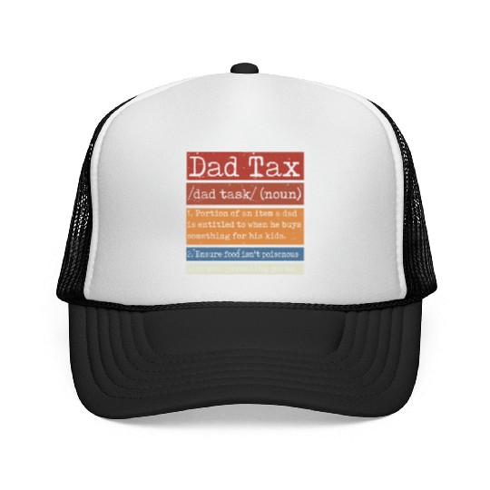 Vintage Dad Tax Definition Men Funny Father's Day Trucker Caps