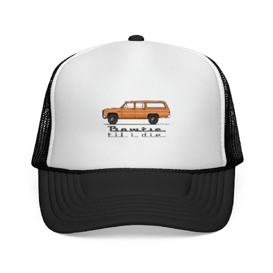 bowtie Burnt Orange Trucker Caps