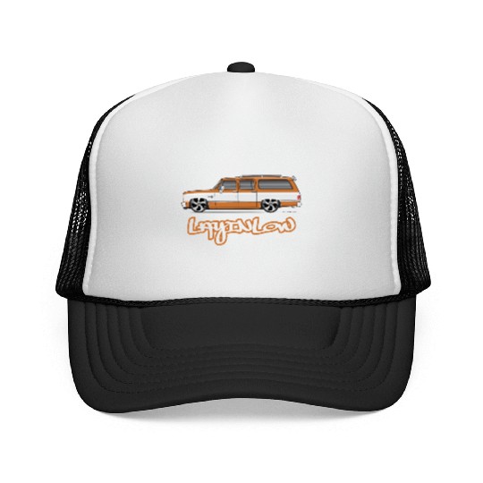 layinlow Burnt Orange Trucker Caps