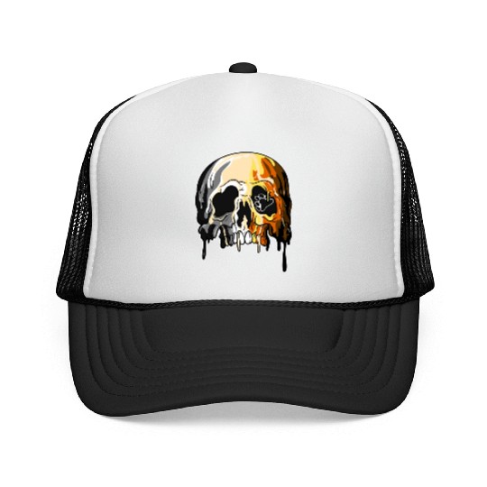 Bear LGBTQ Candle Sugar Skull Gay Pride Trucker Caps
