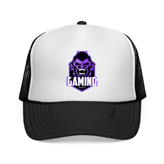 Angry gaming monkey Trucker Caps
