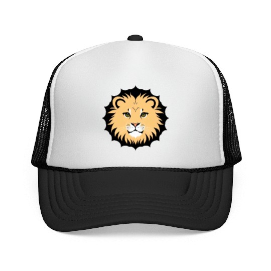 Royal Cartoon Lion - King of the Jungle 17 Trucker Caps