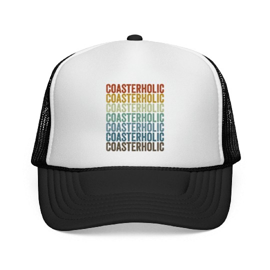 Coasterholic Roller Coaster Lover Trucker Caps