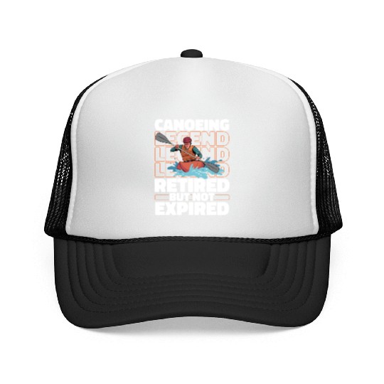 Canoe Canoeing Canoeist Retired Trucker Caps
