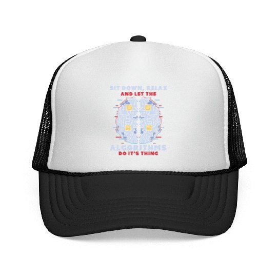 Computer Algorithm Programmer Artificial Trucker Caps