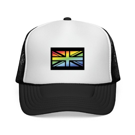 Union Jack / Rainbow Flag (Britain / UK / Poster) Trucker Caps