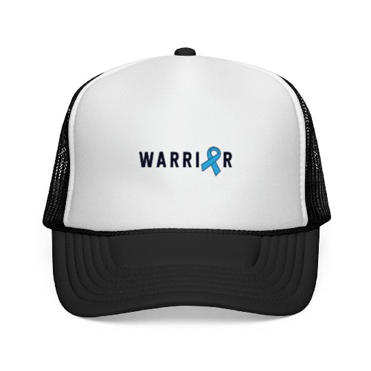 Prostate Cancer Warrior Light Blue Ribbon Dad Trucker Caps