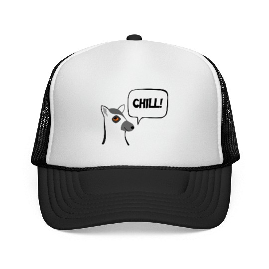 Chill Trucker Caps - ring-tailed lemur - monkey