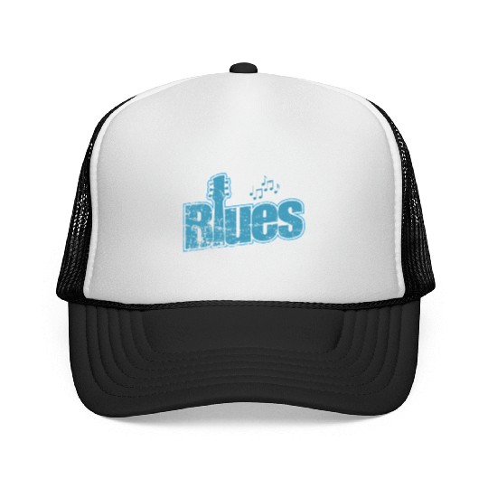 Blues Music Chicago Trumpet Trucker Caps