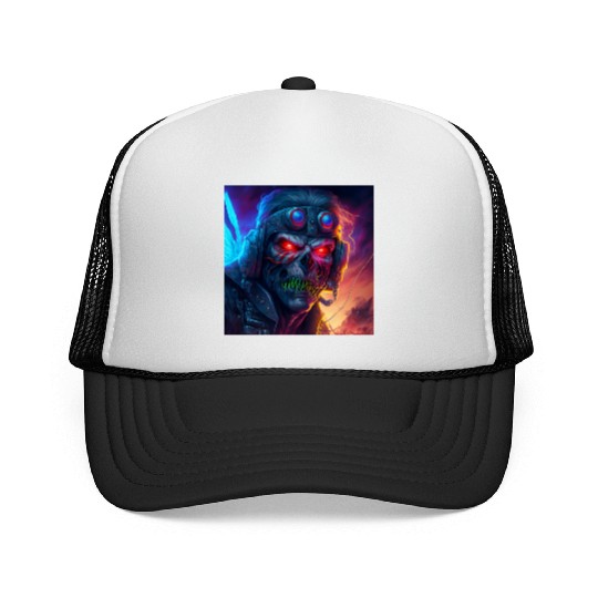 ZOMBIE IRON MAIDEN (version 9) Trucker Caps