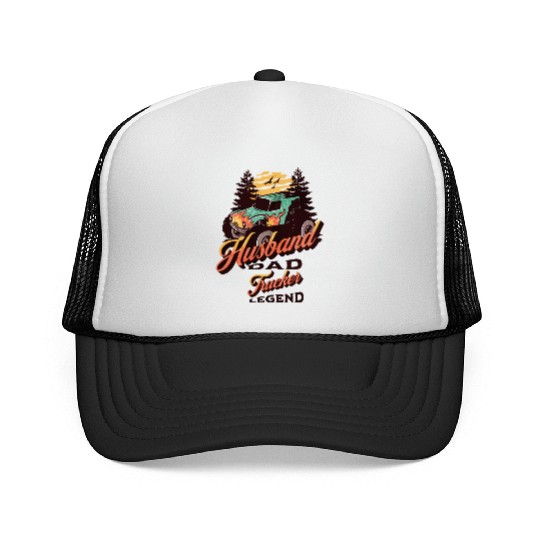Husband Dad Trucker Legend Trucker Caps