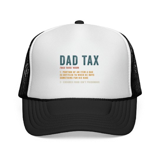 Vintage Dad Tax Definition Men Funny Father's Day Trucker Caps