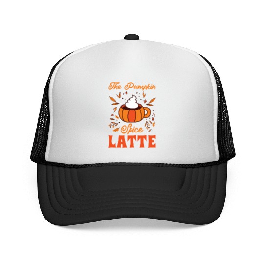 Pumpkin Spice Latte Halloween Coffee Lover Tarot Trucker Caps