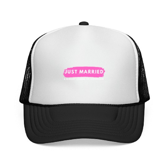 Just Married Trucker Caps