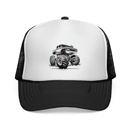 Monster Truck Vintage Trucker Caps
