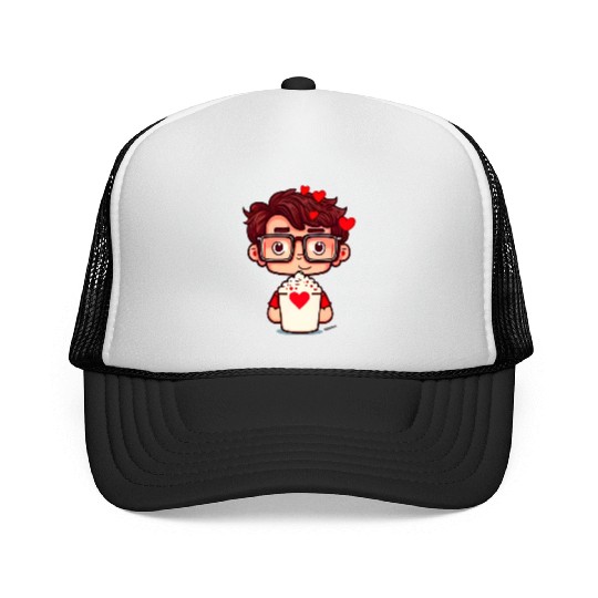 Popcorn Movie Guy Trucker Caps