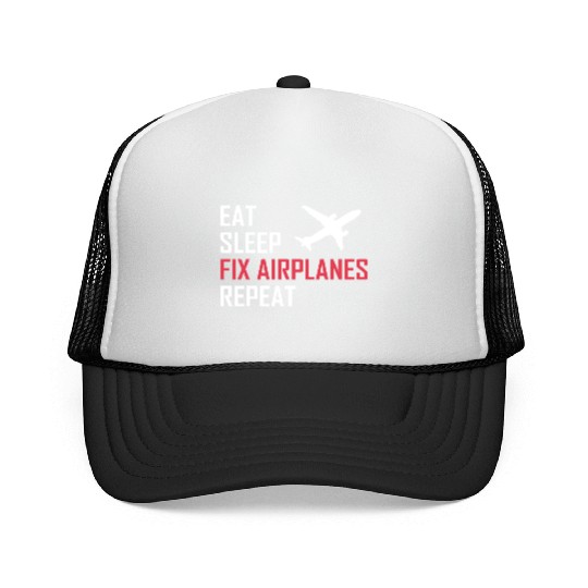 Airplane mechanic aviation aircraft gift Trucker Caps