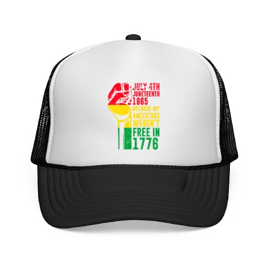 Juneteenth free since 1865 Black History US Africa Trucker Caps