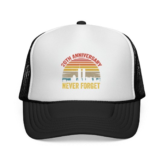Never Forget 9 11 20th Anniversary Trucker Caps
