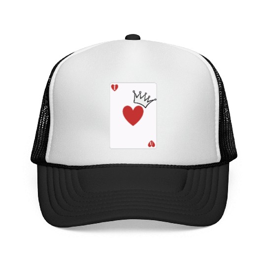 love you on playing card Trucker Caps
