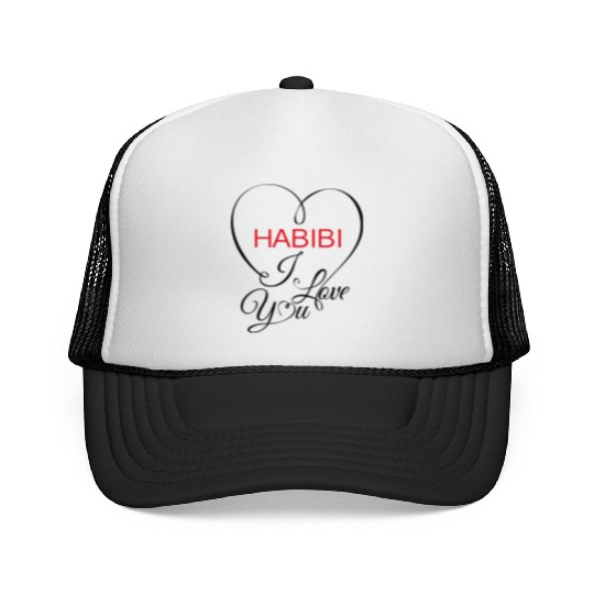habibi i love you Trucker Caps