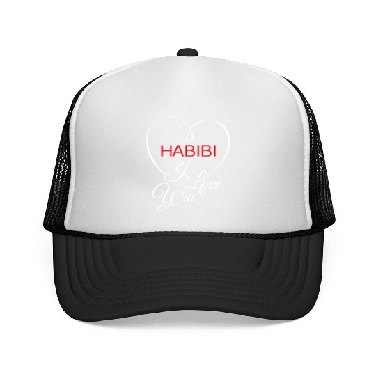 Habibi i love you Trucker Caps