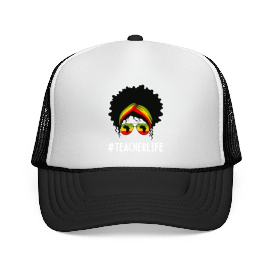 Teacher African Women Black History Month Trucker Caps