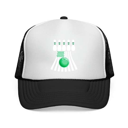 Bowling St Patrick s Day Irish American Flag Trucker Caps