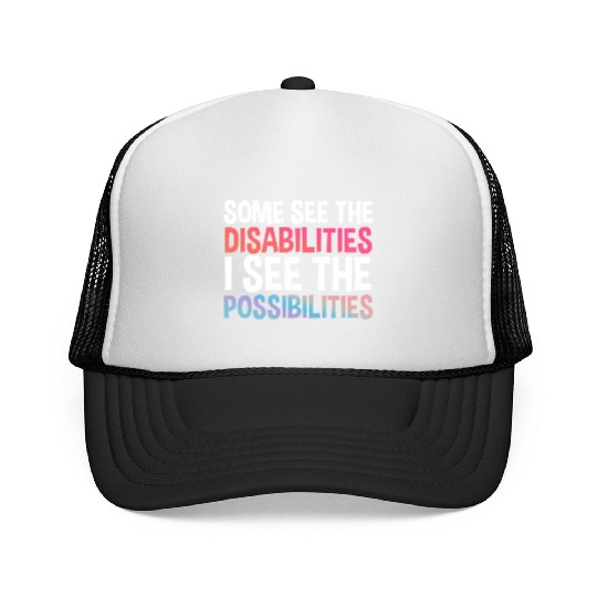 I See Possabilities Special Education Teacher Trucker Caps