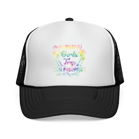 Attention girls trip in progress Spring Break Trucker Caps