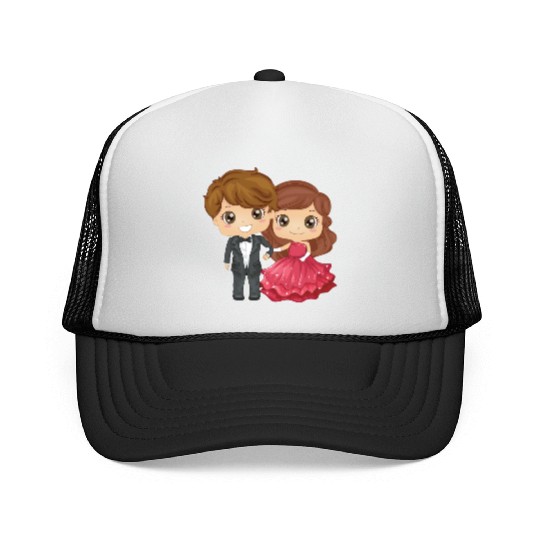 The groom and the bride Trucker Caps