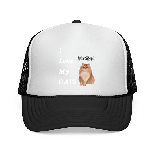 I love my cats - Meow Trucker Caps