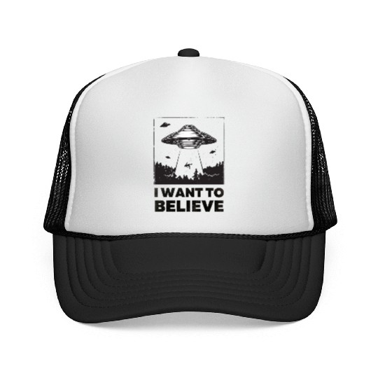 I Want To Believe Aliens UFO Area 51 Roswell Trucker Caps